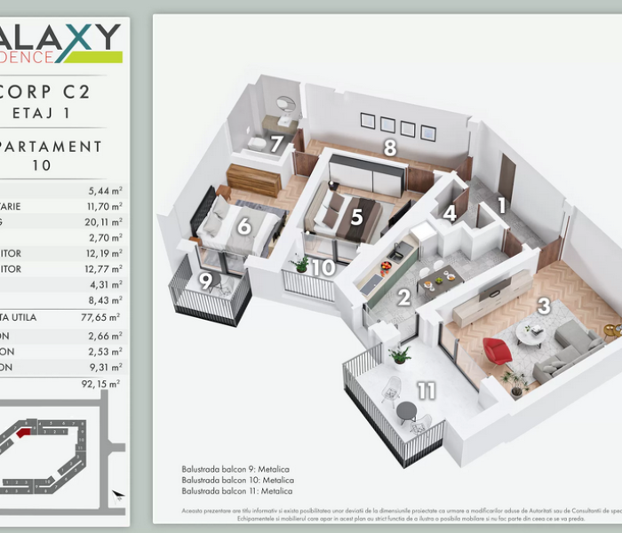Apartament 3 camere de vanzare decomandat, 85 mp, Bucuresti Sud, Berceni