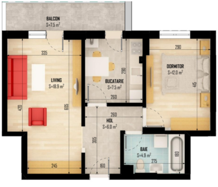 Apartament 2 camere de vanzare decomandat, 57 mp, Ilfov Vest, Bragadiru