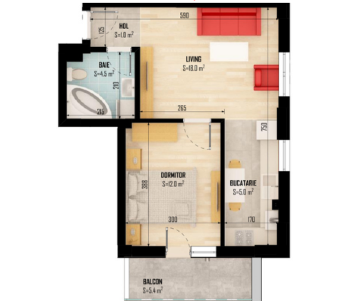 Apartament 2 camere de vanzare decomandat, 46 mp, Ilfov Vest, Bragadiru
