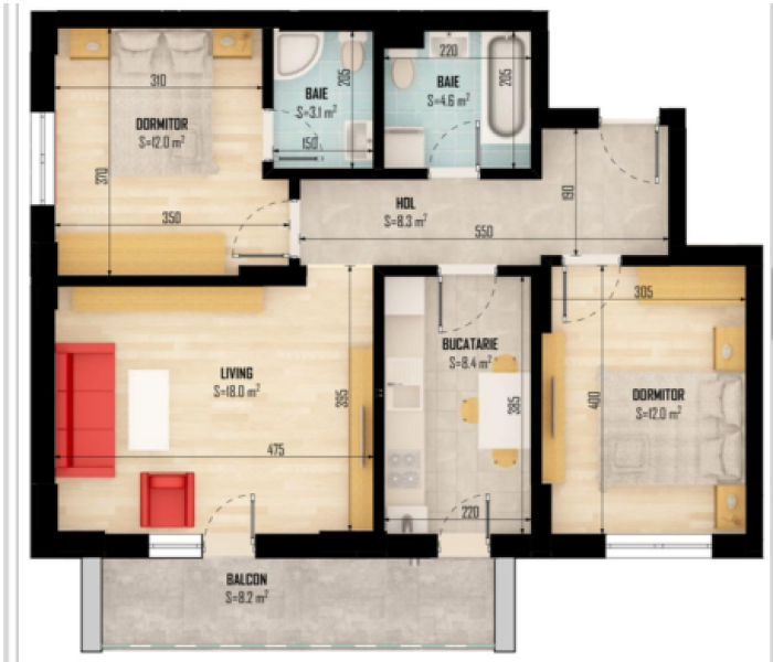 Apartament 3 camere de vanzare decomandat, 75 mp, Ilfov Vest, Bragadiru